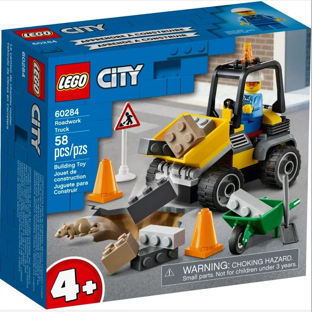 Retired LEGO City Set 60284: Roadwork Truck